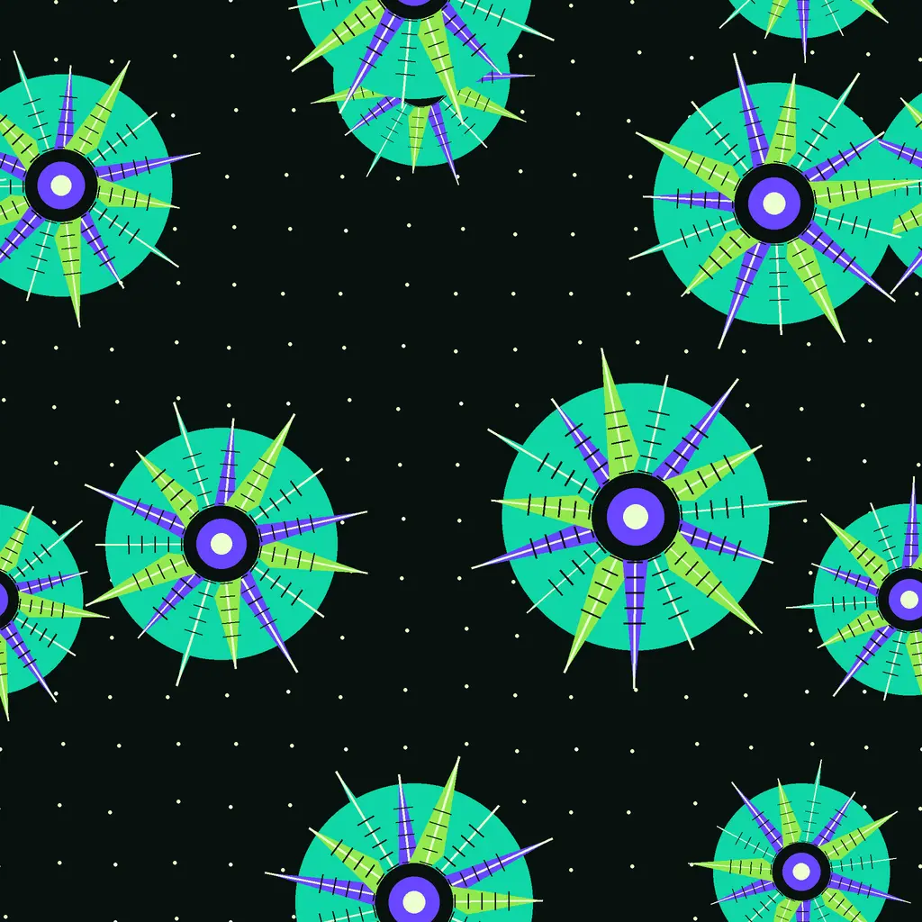 Signal Moss visually repeatable radial pattern preview